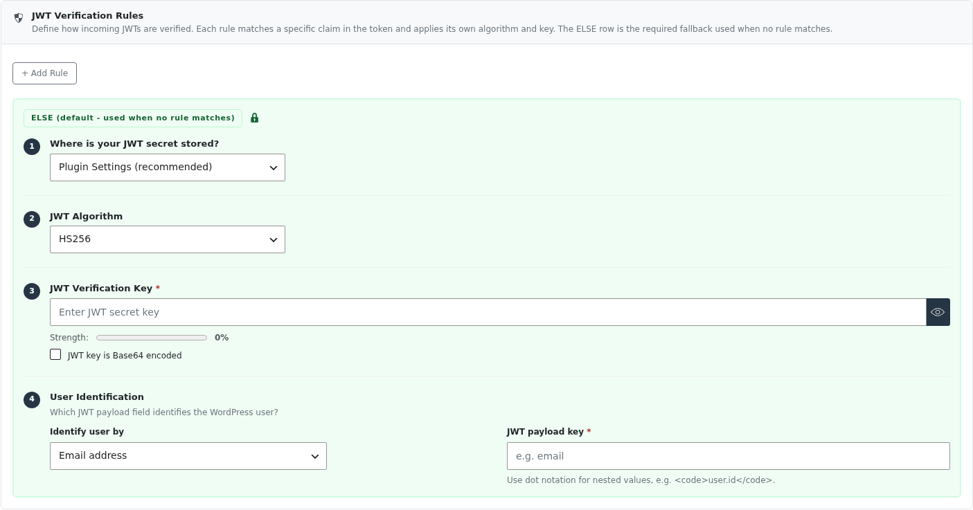 JWT Verification Rules