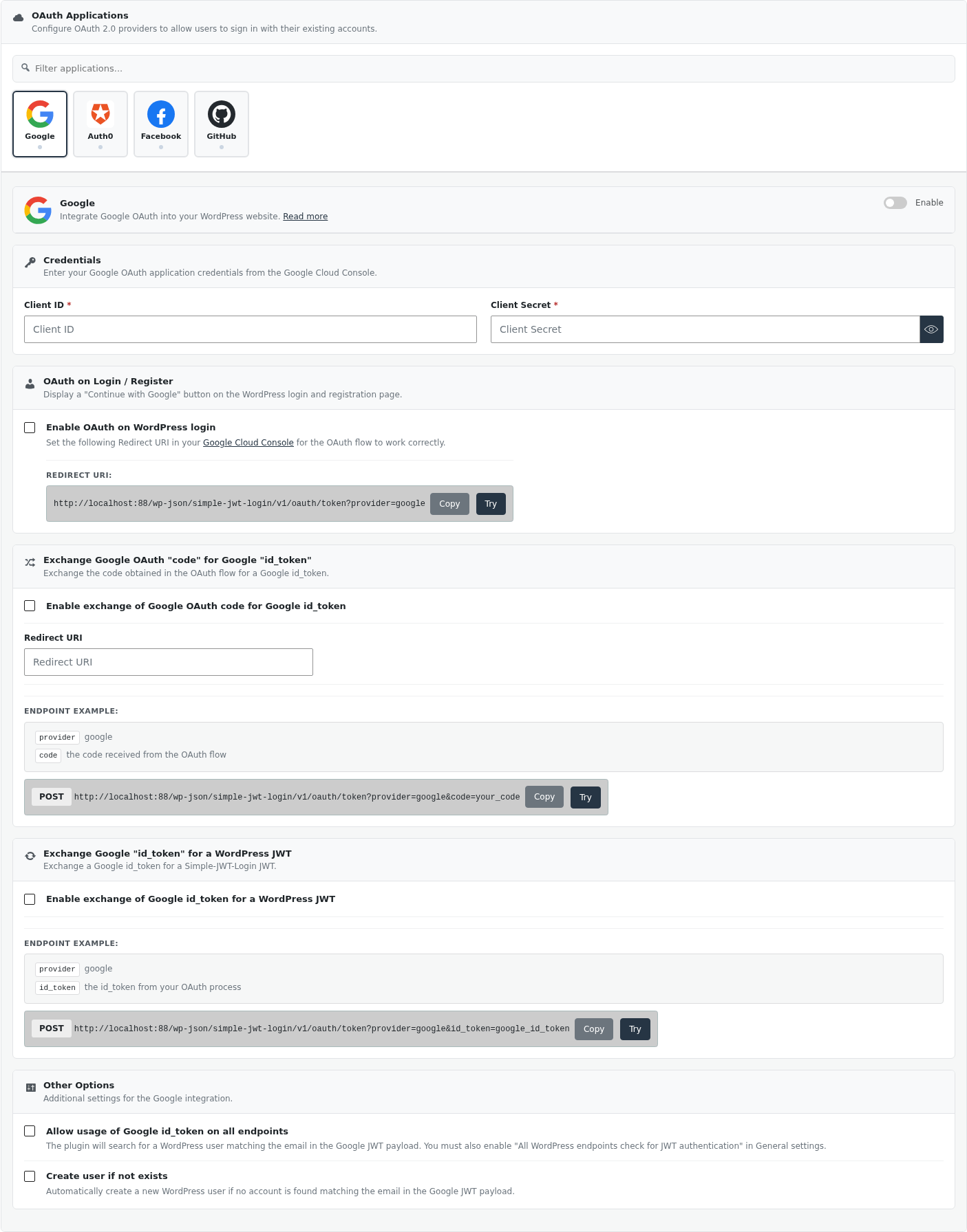 OAuth Applications