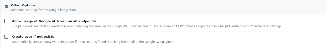 Other Options