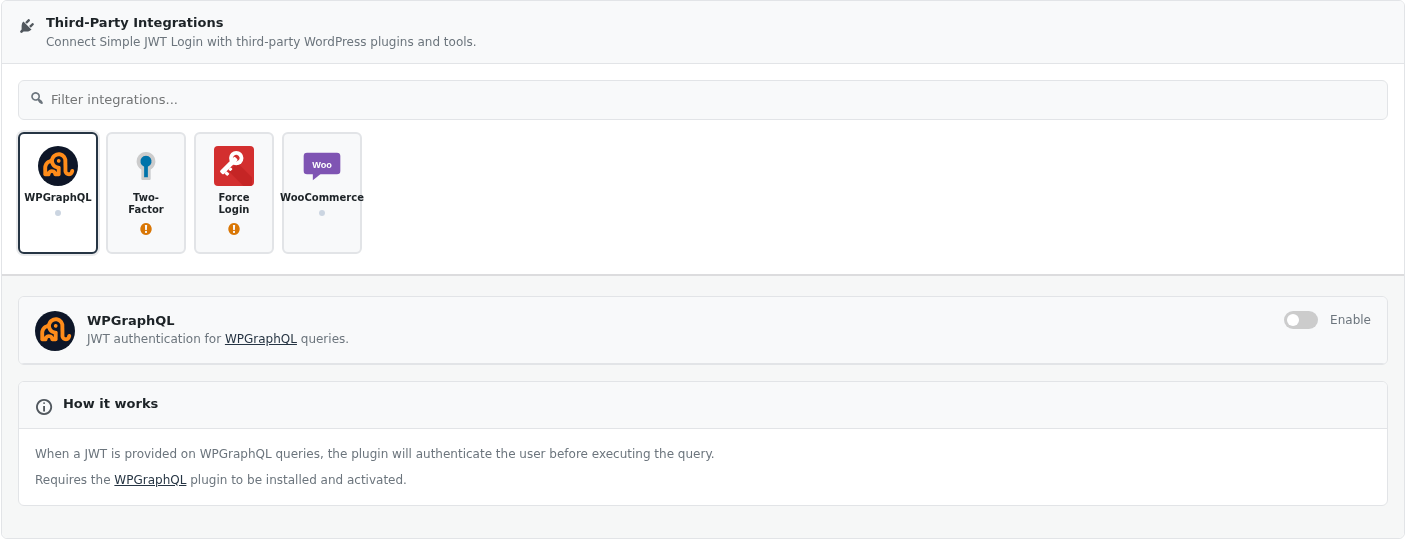 Third Party Integrations overview