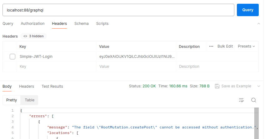 Unauthorized WPGraphQL request